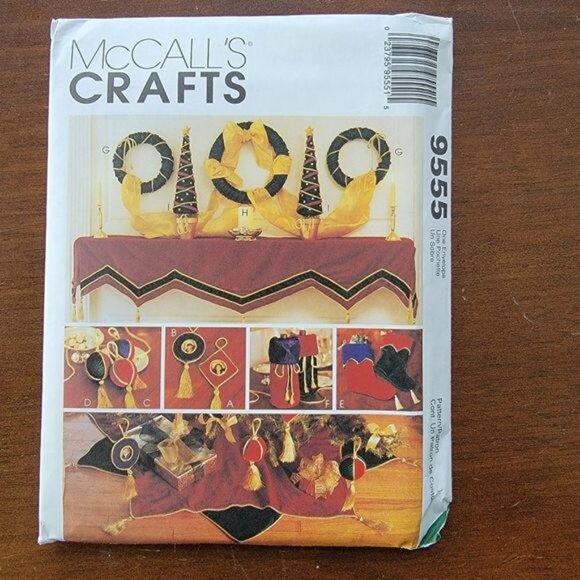 1998 McCall's Craft 9555 Christmas Decor sew pattern Uncut Factory Fold DIY Vint - Picture 4 of 4